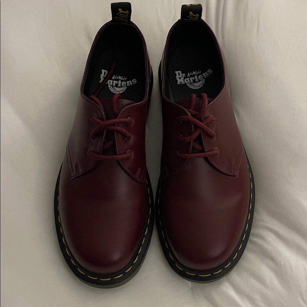 Dr. Martens 1461 Iced Smooth Leather Oxfords in Cherry Red